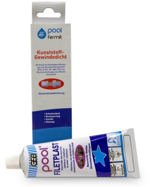 Dichtungsmasse - Pool Fermit Kunststoff-Gewindedicht 100g